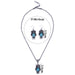 Wholesale Bohemian Owl Turquoise Alloy Earrings Necklace Set JDC-NE-Yunl024 Necklaces 云罗 Wholesale Jewelry JoyasDeChina Joyas De China