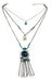 Wholesale Bohemian Silver Plated Turquoise Tassel Necklace JDC-NE-Yunl018 Necklaces 云罗 Wholesale Jewelry JoyasDeChina Joyas De China