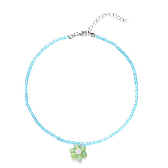 Wholesale Bohemian style rice Bead Flower Fashion Necklace JDC-NE-YinH005 Necklaces 颖皓 Wholesale Jewelry JoyasDeChina Joyas De China