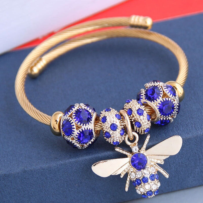 Wholesale bohemian wind multilayer pearl alloy bracelet JDC-BT-WY099 Bracelet 威扬 Blue Wholesale Jewelry JoyasDeChina Joyas De China