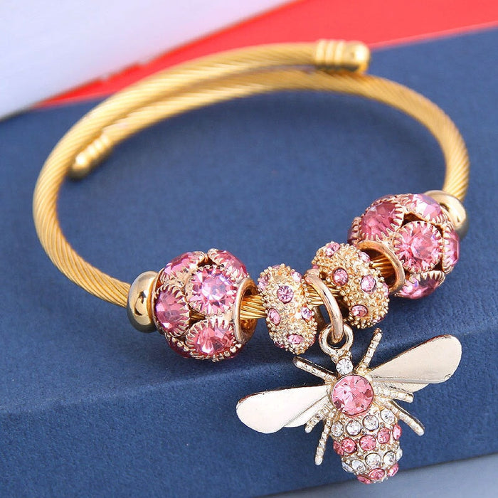 Wholesale bohemian wind multilayer pearl alloy bracelet JDC-BT-WY099 Bracelet 威扬 Blue bee Wholesale Jewelry JoyasDeChina Joyas De China