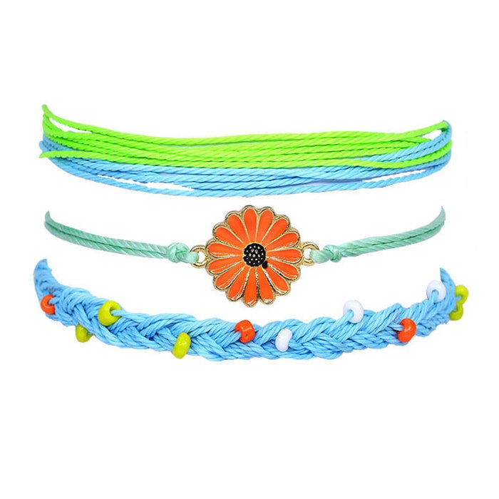 Wholesale Boho Alloy Beaded Cotton Thread Braided Bracelet JDC-BT-Yiye005 Bracelet 益烨 9-17/34-3/33-2 Wholesale Jewelry JoyasDeChina Joyas De China