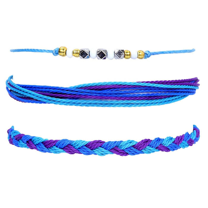 Wholesale Boho Crystal Waterproof Wax Thread Shell Braided Bracelet JDC-BT-Yiye009 Bracelet 益烨 18-11/9-24/59-5 Wholesale Jewelry JoyasDeChina Joyas De China