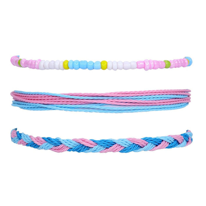 Wholesale Boho Crystal Waterproof Wax Thread Shell Braided Bracelet JDC-BT-Yiye009 Bracelet 益烨 Wholesale Jewelry JoyasDeChina Joyas De China