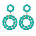 Wholesale Boho Round Color Rhinestone Alloy Earrings JDC-ES-JL934 Earrings 氿乐 green Wholesale Jewelry JoyasDeChina Joyas De China