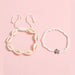 Wholesale Boho Shell Turtle Beaded Alloy Anklet JDC-AS-YeB009 anklets 烨贝 AF149-05 white Wholesale Jewelry JoyasDeChina Joyas De China