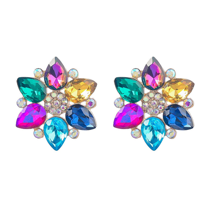 Wholesale Boho Star Color Rhinestone Alloy Earrings JDC-ES-JL942 Earrings 氿乐 color Wholesale Jewelry JoyasDeChina Joyas De China