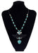 Wholesale Boho Style Leather Chain Turquoise Alloy Necklace JDC-NE-Yunl022 Necklaces 云罗 silver Wholesale Jewelry JoyasDeChina Joyas De China