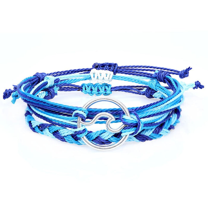Wholesale Boho Wax Thread Braided Wave Bracelet JDC-BT-Yiye007 Bracelet 益烨 Wholesale Jewelry JoyasDeChina Joyas De China
