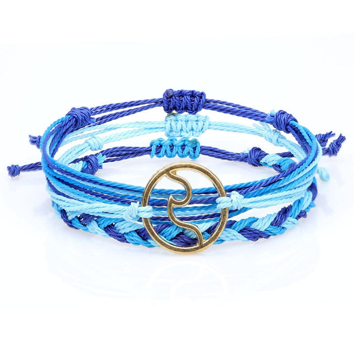 Wholesale Boho Wax Thread Braided Wave Bracelet JDC-BT-Yiye007 Bracelet 益烨 Wholesale Jewelry JoyasDeChina Joyas De China