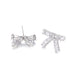 Wholesale Bow 925 Silver Post Zircon Earrings JDC-ES-XuF107 Earrings 旭帆 Wholesale Jewelry JoyasDeChina Joyas De China