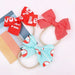 Wholesale bow christmas printed Hair Scrunchies JDC-HS-YL051 Hair Scrunchies JoyasDeChina Wholesale Jewelry JoyasDeChina Joyas De China