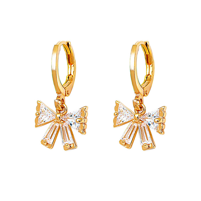 Wholesale Bow Earrings JDC-ES-D561 Earrings JoyasDeChina 01KC Gold Wholesale Jewelry JoyasDeChina Joyas De China