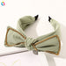 Wholesale bow hair band JDC-HD-GSQY041 Headband JoyasDeChina Green cloth+?metal Wholesale Jewelry JoyasDeChina Joyas De China