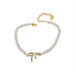Wholesale bow pearl alloy bracelet JDC-BT-BaoY007 Bracelet 宝钰 Wholesale Jewelry JoyasDeChina Joyas De China