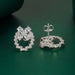 Wholesale bow silver plated red stud earrings JDC-ES-BZ004 Earrings 标志 Wholesale Jewelry JoyasDeChina Joyas De China
