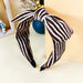 Wholesale bow stripe contrast Headband JDC-HD-O259 Headband JoyasDeChina coffee Wholesale Jewelry JoyasDeChina Joyas De China