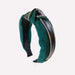 Wholesale bowknot fabric headband JDC-HD-O210 Headband JoyasDeChina Green+black leather drill knotted hairband Wholesale Jewelry JoyasDeChina Joyas De China