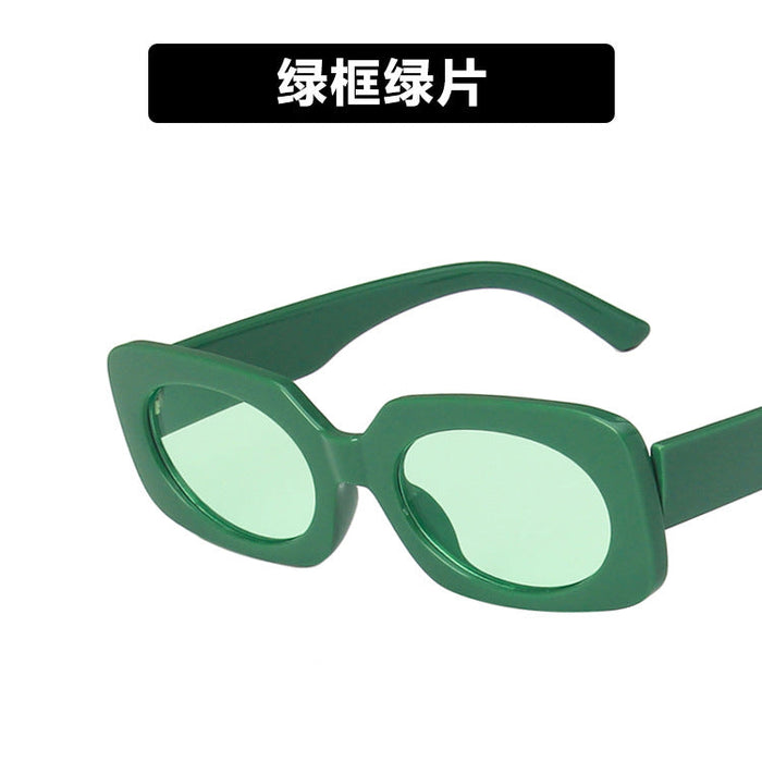 Wholesale box candy color resin Sunglasses JDC-SG-KD092 SunGlasses çæ¶Ü green as figure Wholesale Jewelry JoyasDeChina Joyas De China
