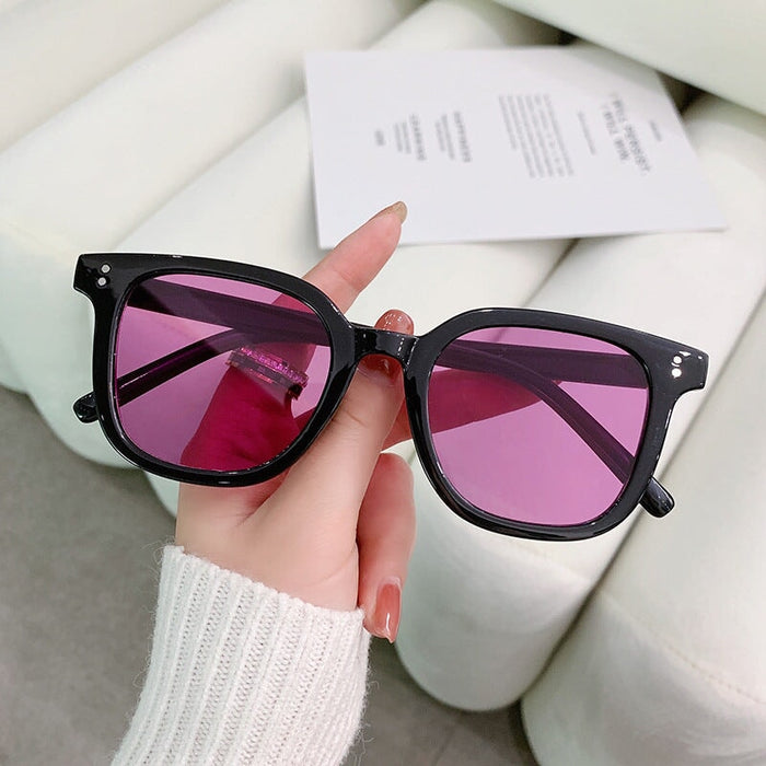 Wholesale box large face thin Sunglasses JDC-SG-XinS005 Sunglasses 星尚 purple Wholesale Jewelry JoyasDeChina Joyas De China