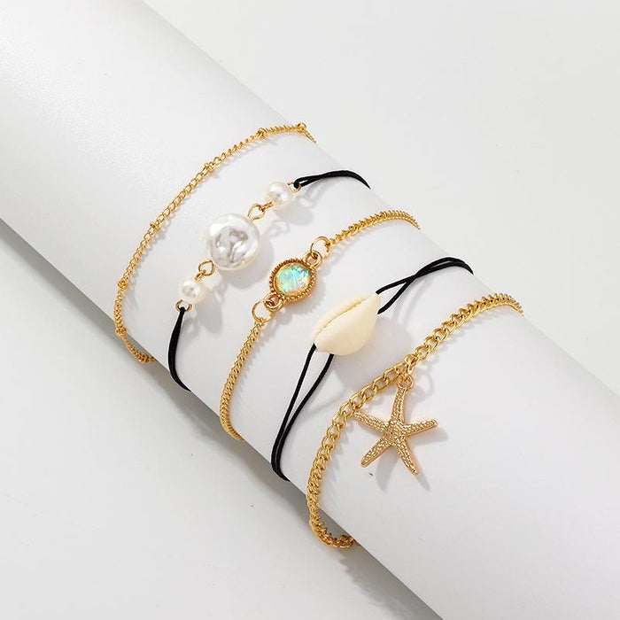 Bulk Jewelry Wholesale bracelet alloy pearl shell starfish JDC-BT-e086 Wholesale factory from China YIWU China