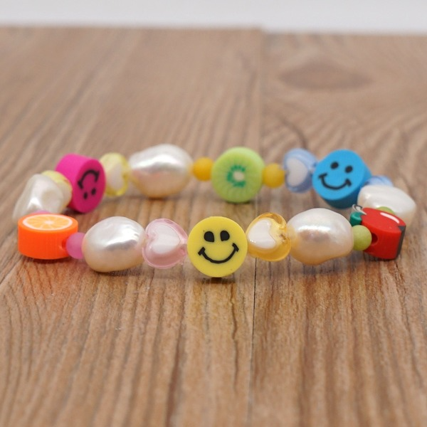 Bulk Jewelry Wholesale Bracelet  Baroque pearl colorful fruit smiley clay clay JDC-gbh486 Wholesale factory from China YIWU China