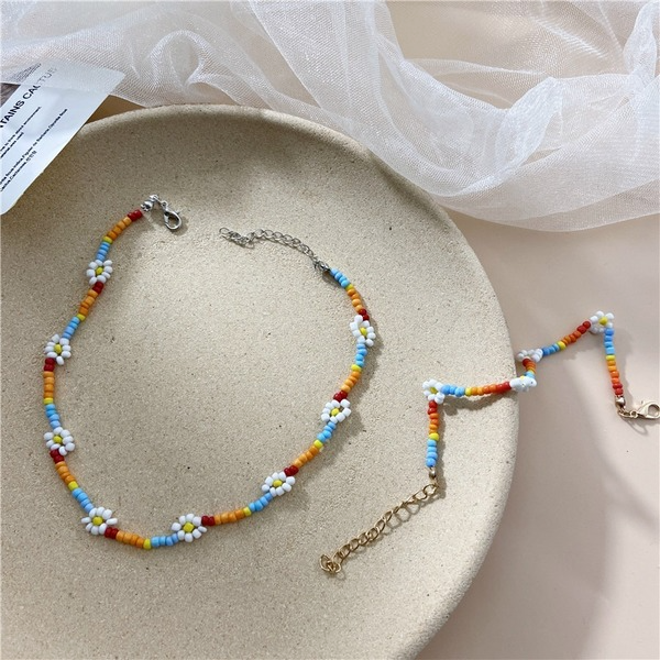 Bulk Jewelry Wholesale Bracelet Blue Daisy Rice Beads JDC-BT-b342 Wholesale factory from China YIWU China