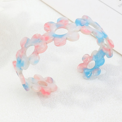 Bulk Jewelry Wholesale Bracelet Blue Pink Acrylic gradient florets JDC-BT-e131 Wholesale factory from China YIWU China