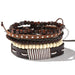 Bulk Jewelry Wholesale Bracelet Brown braided cowhide  geometry Cortex JDC-BT-KJ015 Wholesale factory from China YIWU China