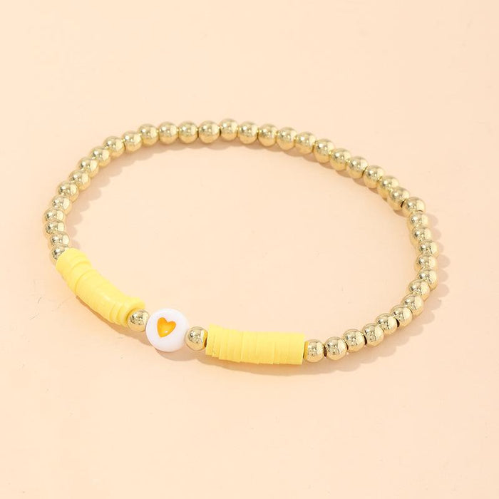 Bulk Jewelry Wholesale bracelet color soft clay love beads JDC-BT-e077 Wholesale factory from China YIWU China