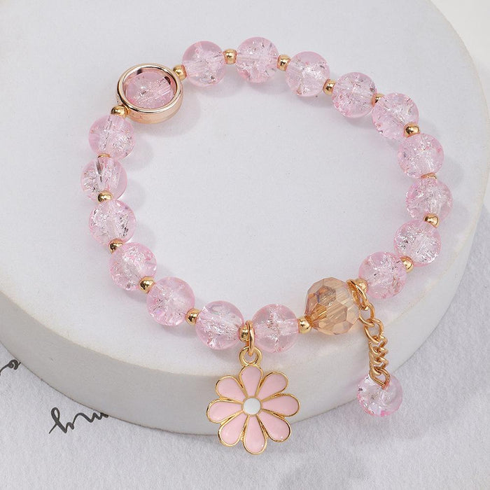 Bulk Jewelry Wholesale Bracelet fans crystal beads flower JDC-BT-e0104 Wholesale factory from China YIWU China