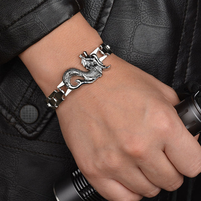 Wholesale bracelet for men dragon shaped alloy men's bracelet JDC-MBT-GSSFL003 Men's jewelry JoyasDeChina Dragon Wholesale Jewelry JoyasDeChina Joyas De China