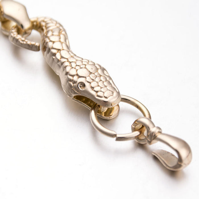 Wholesale bracelet for men snake-shaped alloy men's bracelet JDC-MBT-GSSFL008 Men's jewelry JoyasDeChina golden Wholesale Jewelry JoyasDeChina Joyas De China
