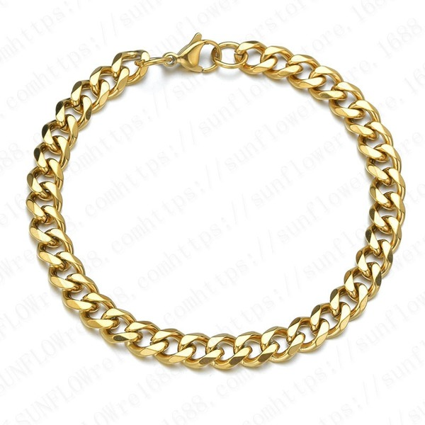 Wholesale bracelet for men stainless steel Cuban men's bracelet JDC-MBT-GSSFL004 Men's jewelry JoyasDeChina Wholesale Jewelry JoyasDeChina Joyas De China