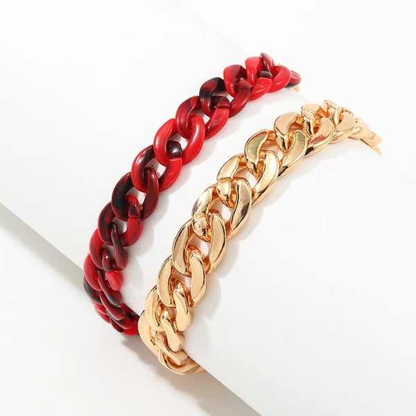 Bulk Jewelry Wholesale bracelet glossy aluminum dark red resin JDC-BT-e094 Wholesale factory from China YIWU China