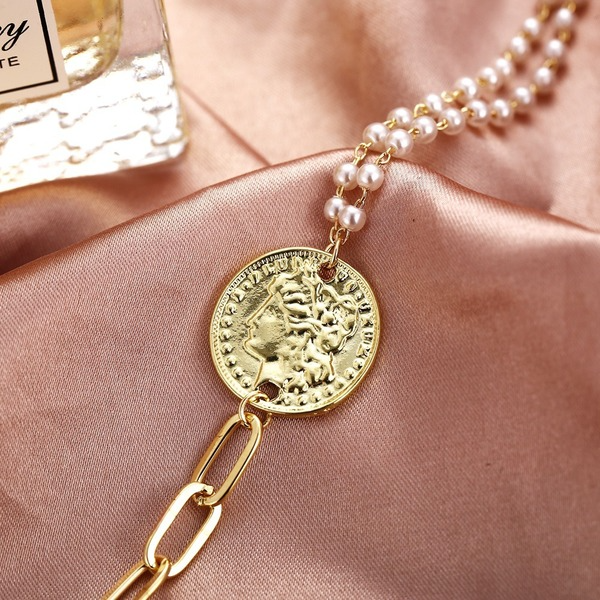 Bulk Jewelry Wholesale Bracelet gold Alloy Little pearl portrait  JDC-BT-xy2 Wholesale factory from China YIWU China