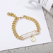 Bulk Jewelry Wholesale Bracelet gold Alloy Paperclip chain JDC-BT-xy212 Wholesale factory from China YIWU China