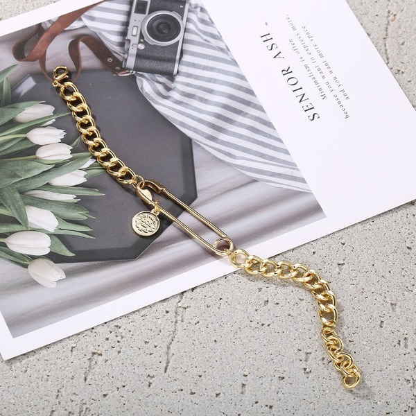 Bulk Jewelry Wholesale Bracelet gold Alloy Paperclip chain JDC-BT-xy212 Wholesale factory from China YIWU China