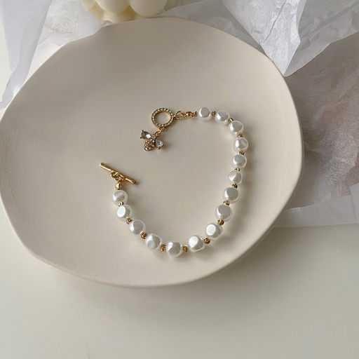 Bulk Jewelry Wholesale Bracelet gold Baroque pearl bee Alloy JDC-BT-b343 Wholesale factory from China YIWU China