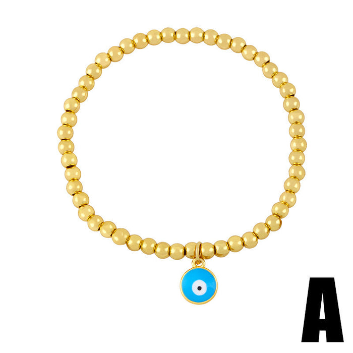 Wholesale Bracelet gold geometry copper JDC-BT-AS410 Bracelet JoyasDeChina A (blue eyes) Wholesale Jewelry JoyasDeChina Joyas De China