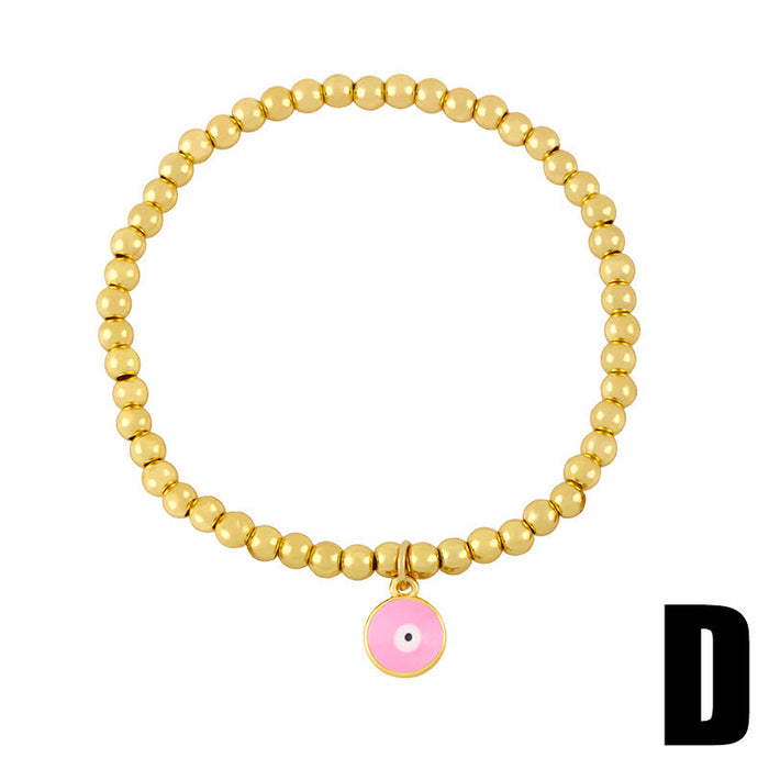 Wholesale Bracelet gold geometry copper JDC-BT-AS410 Bracelet JoyasDeChina D (pink eyes) Wholesale Jewelry JoyasDeChina Joyas De China