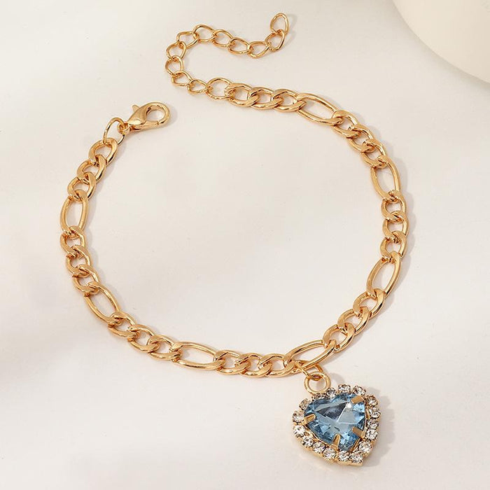 Bulk Jewelry Wholesale bracelet gold love zircon peach heart JDC-BT-e0121 Wholesale factory from China YIWU China