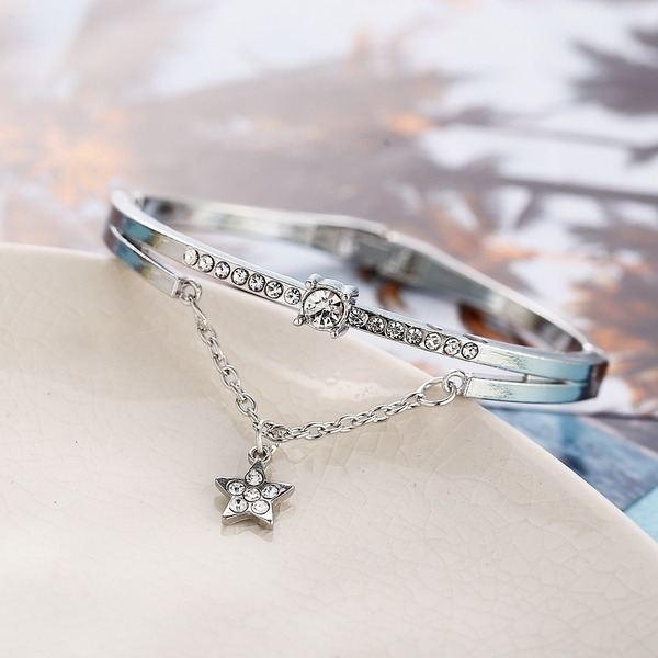 Bulk Jewelry Wholesale Bracelet gold Silver five-pointed star with diamonds JDC-BT-xy213 Wholesale factory from China YIWU China