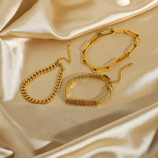 Bulk Jewelry Wholesale Bracelet gold Stainless steel geometry JDC-BT-JD031 Wholesale factory from China YIWU China