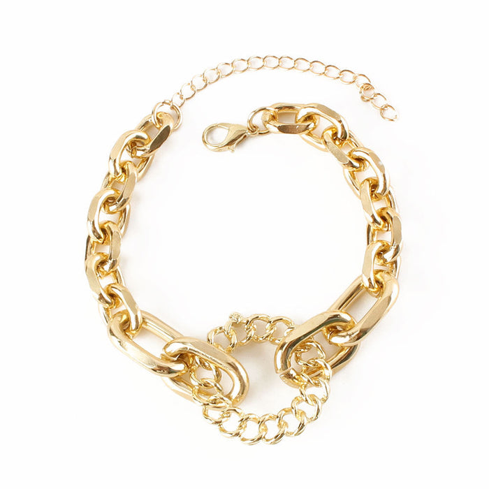 Wholesale Bracelet gold Thick chainy alloy JDC-BT-TC167 Bracelet JoyasDeChina Golden Wholesale Jewelry JoyasDeChina Joyas De China