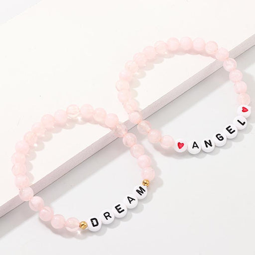 Bulk Jewelry Wholesale bracelet l pink alloy English letter beads JDC-BT-e070 Wholesale factory from China YIWU China