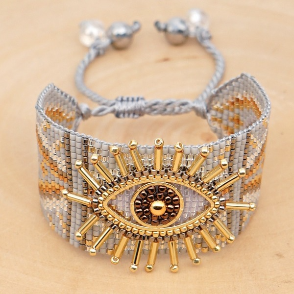 Bulk Jewelry Wholesale Bracelet Miyuki rice Blue evil eye JDC-gbh506 Wholesale factory from China YIWU China