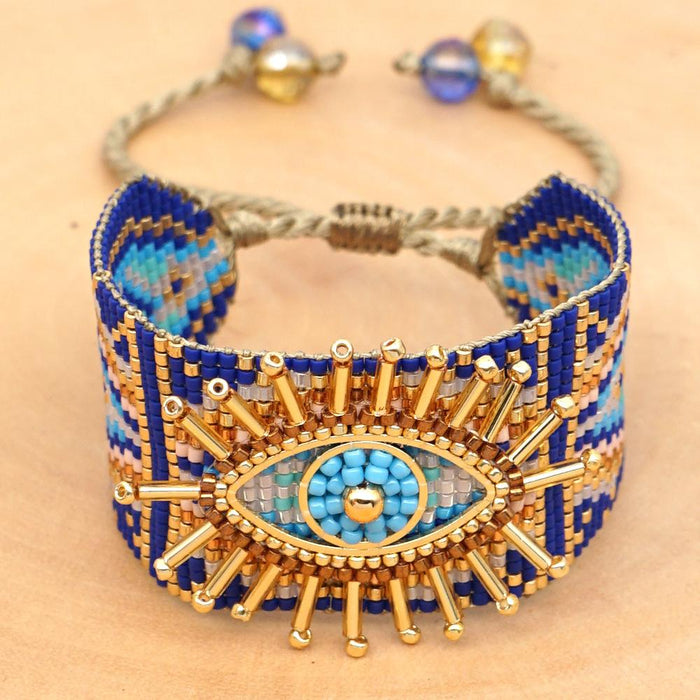 Bulk Jewelry Wholesale Bracelet Miyuki rice Blue evil eye JDC-gbh506 Wholesale factory from China YIWU China