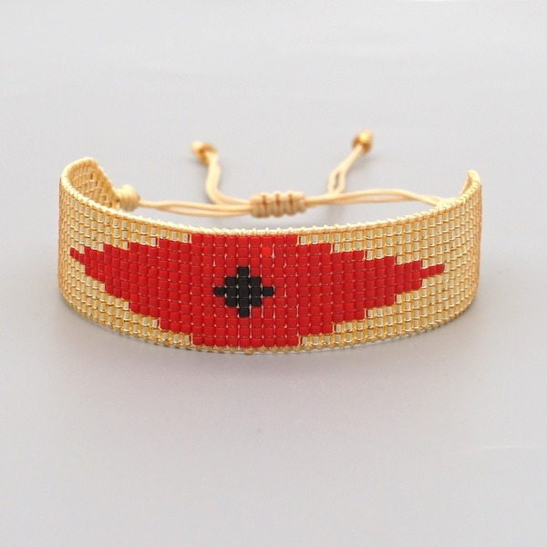 Bulk Jewelry Wholesale Bracelet Miyuki rice Golden braided heart JDC-gbh491 Wholesale factory from China YIWU China