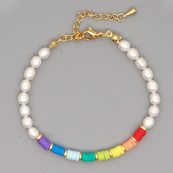 Bulk Jewelry Wholesale Bracelet Miyuki rice pearl Rainbow clay JDC-gbh464 Wholesale factory from China YIWU China